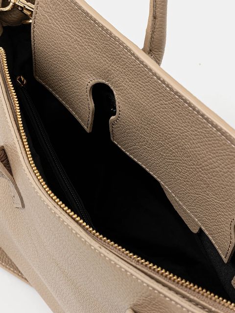 Answear.LAB torebka skórzana kolor beżowy