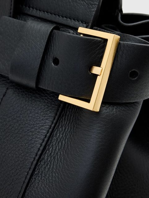 AllSaints torebka skórzana PEREZ kolor czarny W392XD