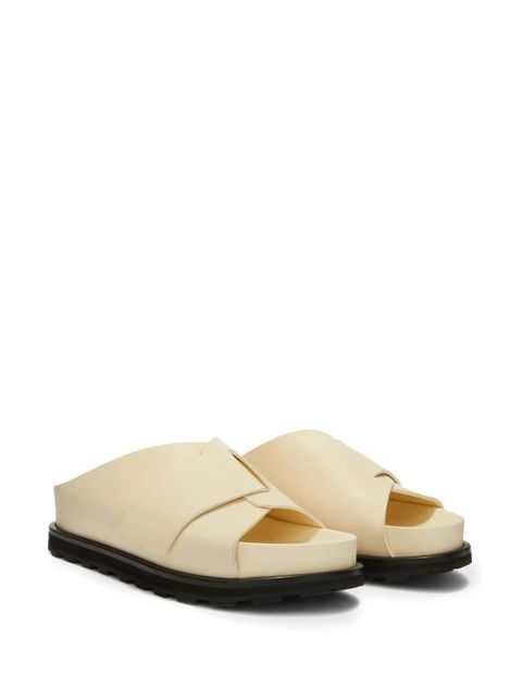Jil Sander platform leather slides - Neutrals - zdjęcie produktu nr 2