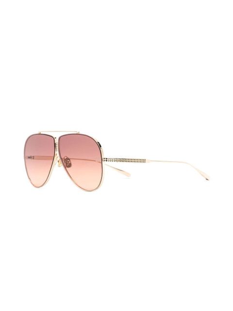 VALENTINO GARAVANI EYEWEAR Rockstud pilot-frame sunglasses - Gold - zdjęcie produktu nr 2