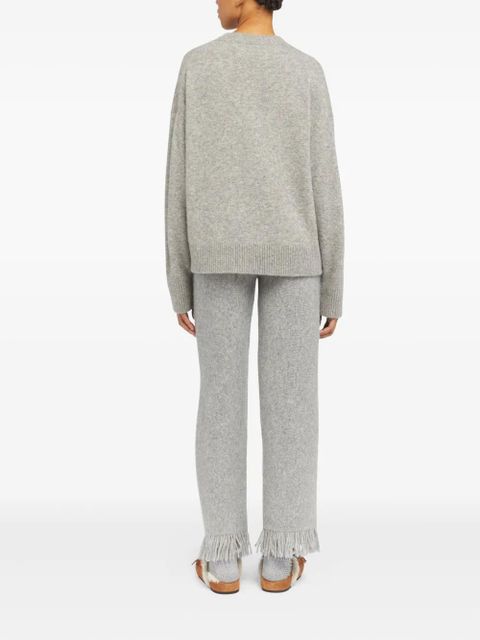 Alanui crew-neck knitted sweater - Grey