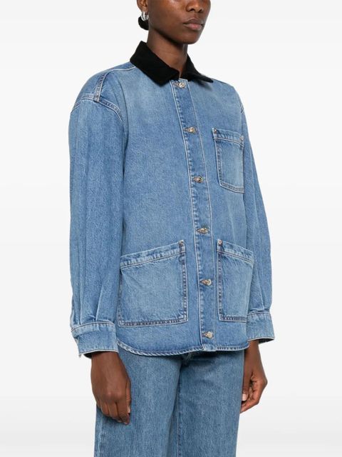 Maje faded-effect denim jacket - Blue - zdjęcie produktu nr 2