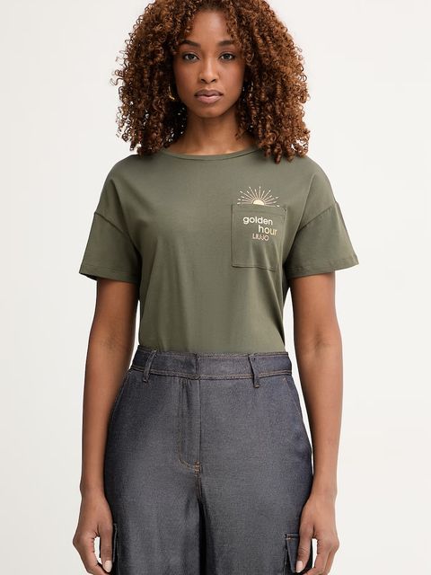 Liu Jo T-shirt damski bawełniany - zdjęcie produktu nr 1