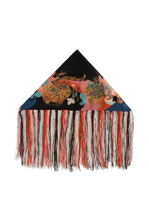 ETRO paisley-print fringed scarf - Black - zdjęcie produktu nr 2