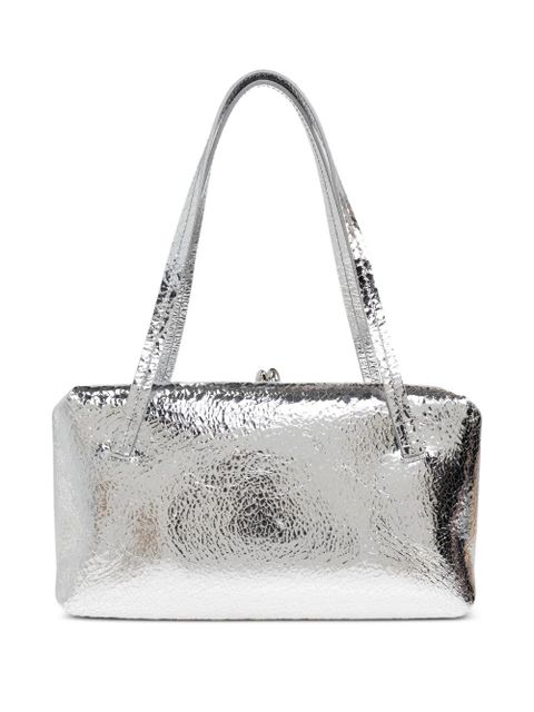 Jil Sander textured leather shoulder bag - Silver