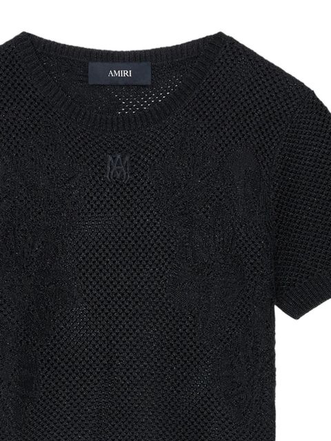AMIRI open-knit T-shirt - Black - zdjęcie produktu nr 2