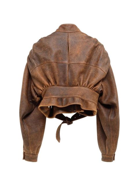 Chloé buckled leather jacket - Brown - zdjęcie produktu nr 2