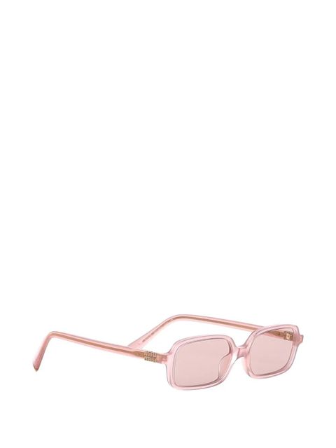 Miu Miu Eyewear rectangle frame sunglasses - Pink - zdjęcie produktu nr 2