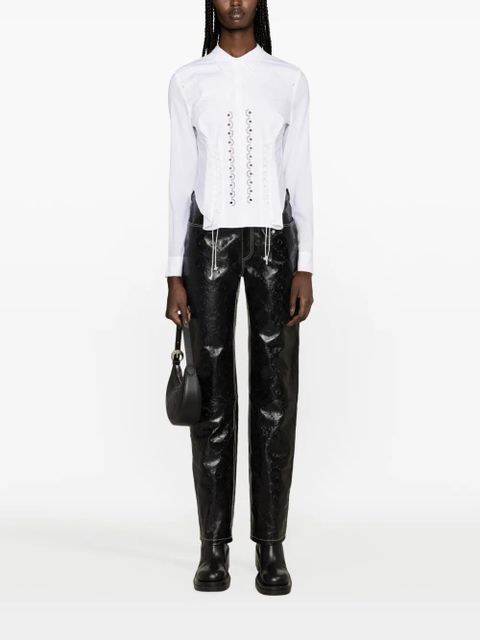 Marine Serre Regenerated corset shirt - White - zdjęcie produktu nr 2