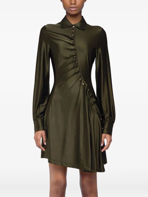 Rabanne button-embellished draped dress - Green - zdjęcie produktu nr 2