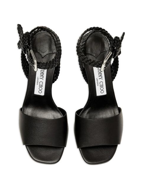 Jimmy Choo Rori braided buckled sandals - Black