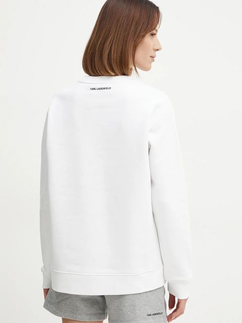 Karl Lagerfeld bluza damska kolor biały z nadrukiem A1W20076