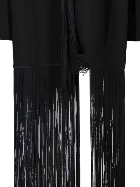 KHAITE Paley fringe-hem dress - Black