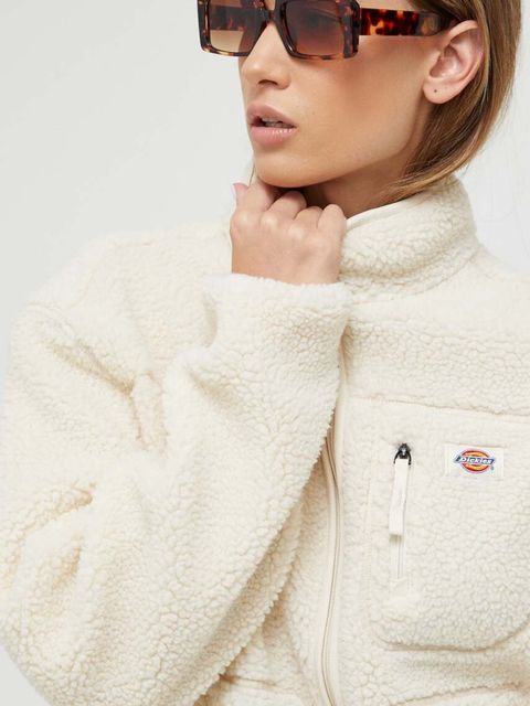 Dickies bluza damska kolor beżowy gładka - zdjęcie produktu nr 2