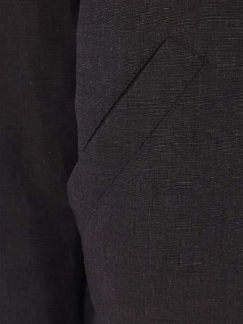 Balenciaga high-collar padded-shoulder jacket - Black