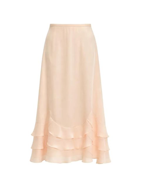 Simone Rocha ruffled midi skirt - Pink - zdjęcie produktu nr 1