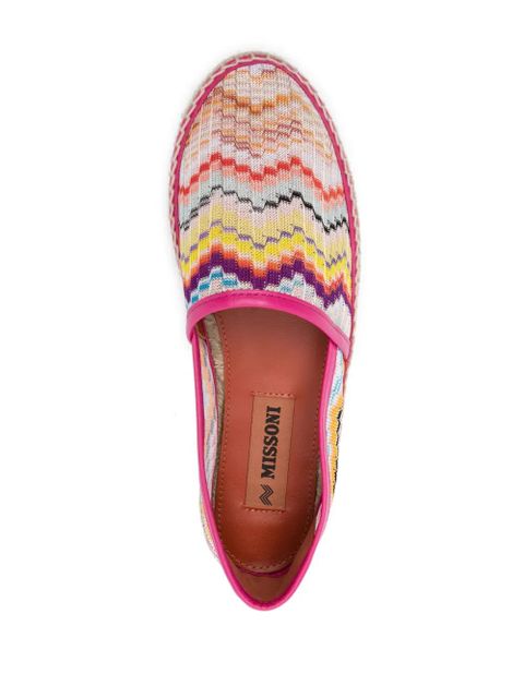 Missoni zigzag-woven flat espadrilles - White