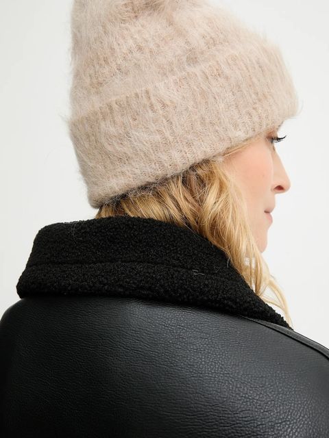 Answear.LAB czapka kaszmirowa kolor beżowy