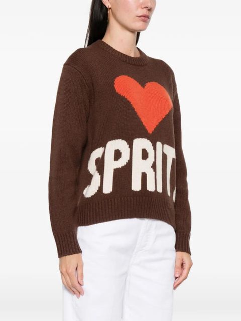 MC2 Saint Barth Kyla heart-detail sweater - Brown - zdjęcie produktu nr 2