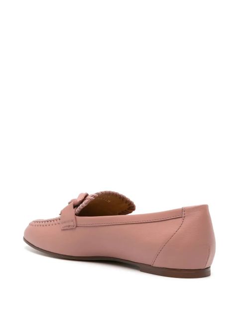 Tod's Kate braided-detailed loafers - Pink