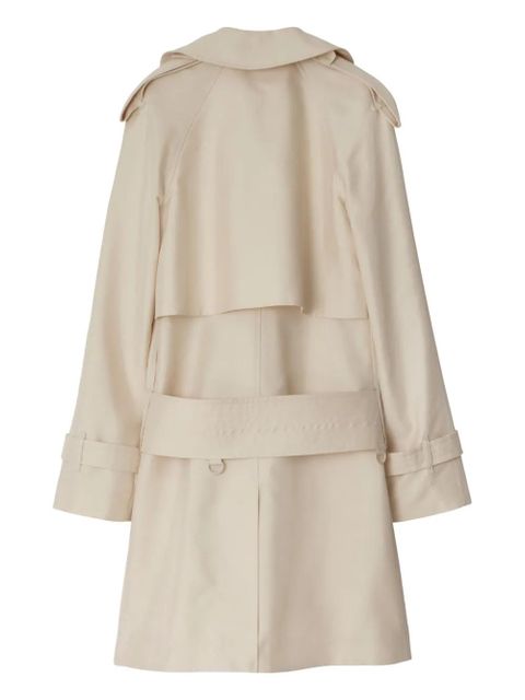 Burberry double-breasted short trench coat - Neutrals