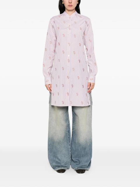 ETRO paisley striped shirt - White