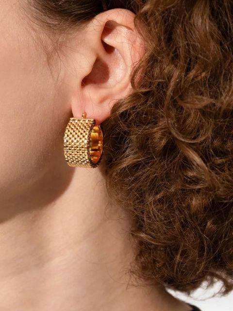 Jil Sander chain-link hoop earrings - Gold