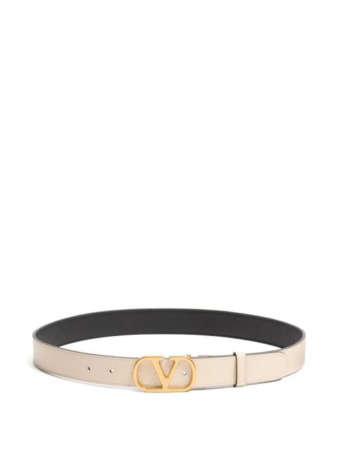 Valentino Garavani VLogo Signature leather belt - Black