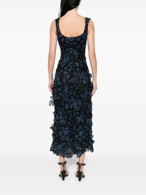 Simkhai midi floral lace dress - Blue