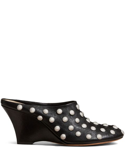 KHAITE The Apollo stud-embellished mules - Black - zdjęcie produktu nr 1