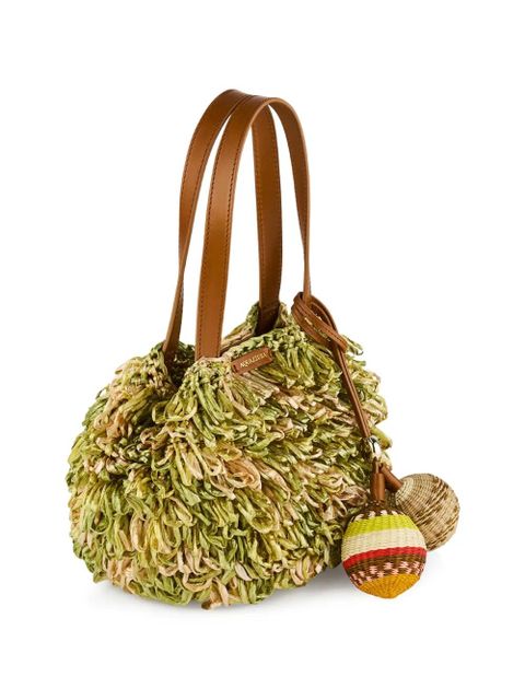 Aquazzura mini Pom Pom tote bag - Neutrals