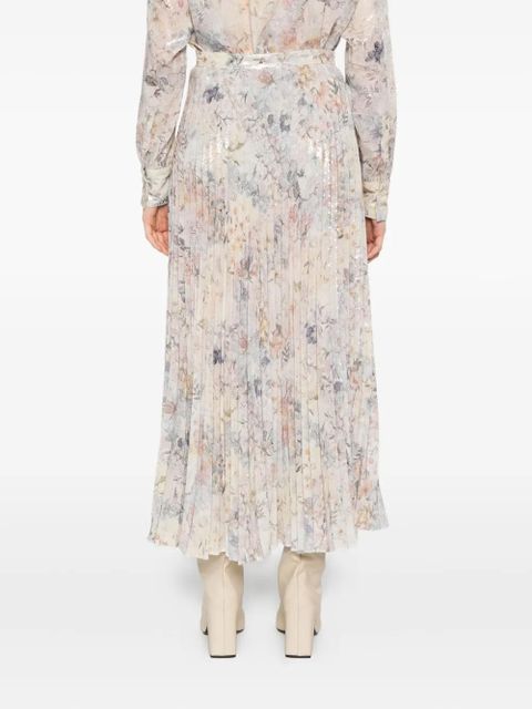 Golden Goose sequin-embellished pleated skirt - Neutrals