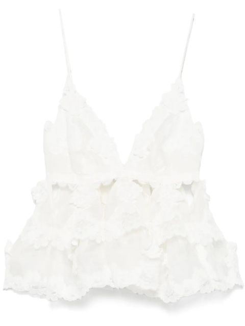 ZIMMERMANN crush-lace tiered top - White - zdjęcie produktu nr 1