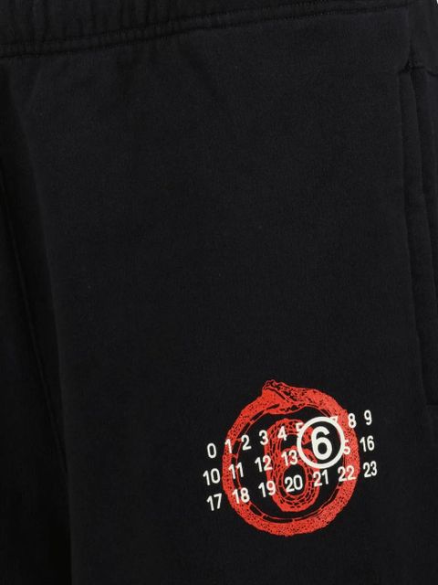 MM6 Maison Margiela Numbers-print track pants - Black