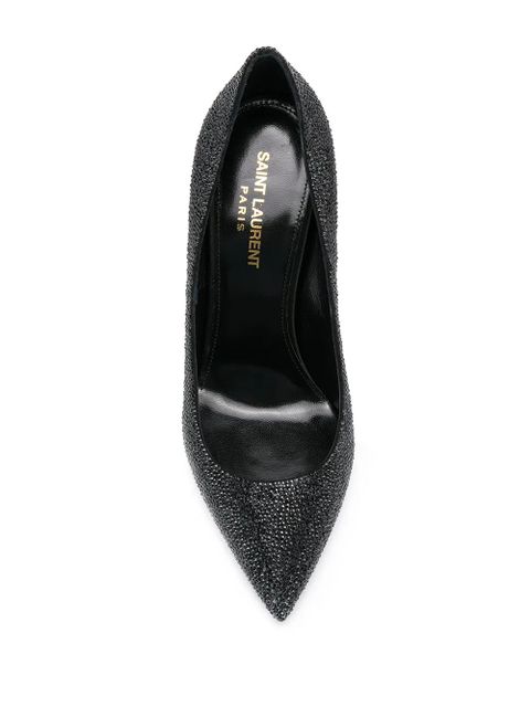 Saint Laurent Opyum glitter pumps - Black