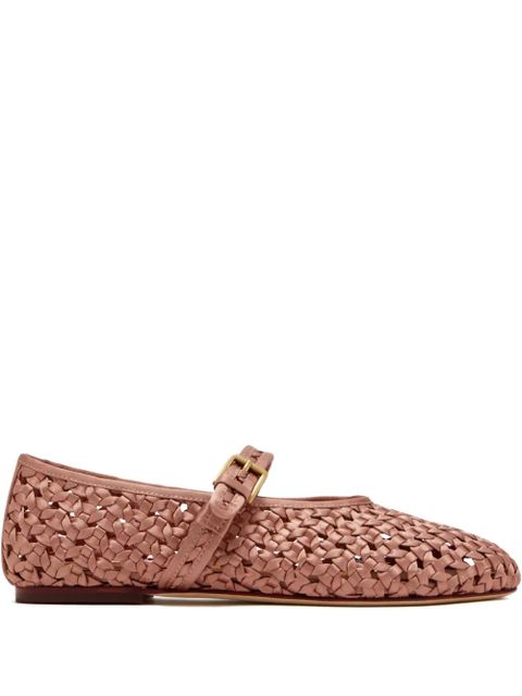 NAGHEDI Sydney Mary Jane woven-design buckle-fastening ballet flats - Pink - zdjęcie produktu nr 1