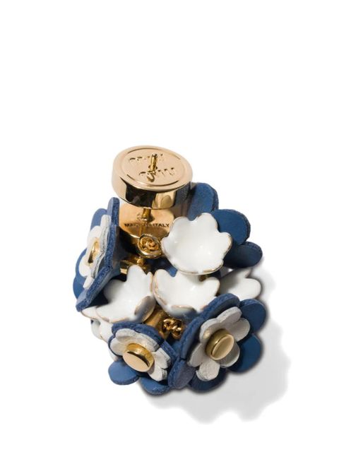 Miu Miu metal and leather earrings - Gold - zdjęcie produktu nr 2