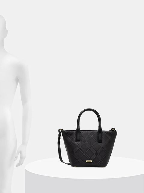 Barbour torebka skórzana kolor czarny LBA0511