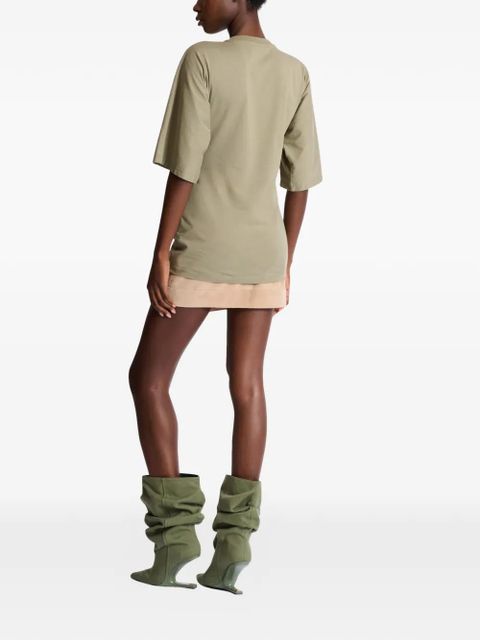 Balmain drawstring-detail T-shirt - Green