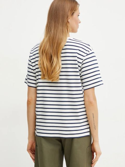 Weekend Max Mara t-shirt bawełniany damski kolor granatowy 2515941042600