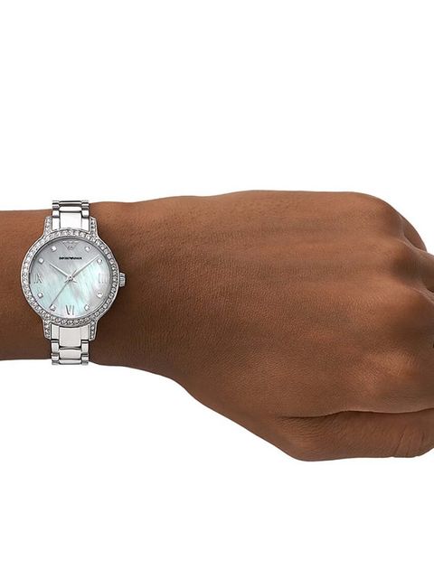 Emporio Armani zegarek AR11484 damski kolor srebrny