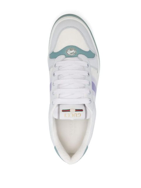 Gucci Screener panelled leather sneakers - White