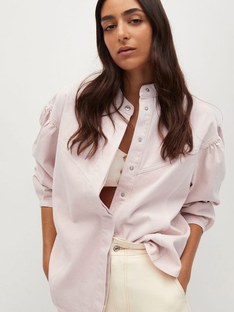 Mango - Koszula jeansowa Caramel