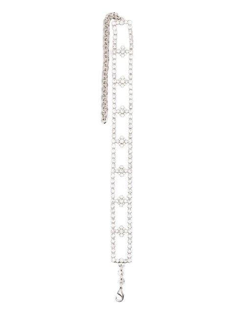 Alessandra Rich crystal-embellished necklace - Silver - zdjęcie produktu nr 1