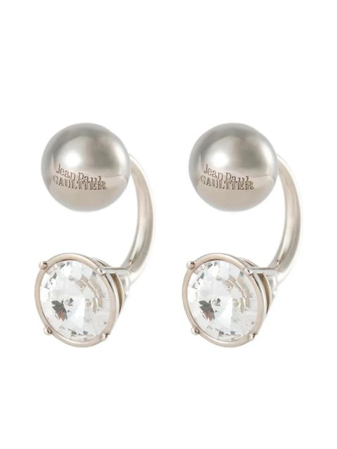 Jean Paul Gaultier crystal-embellished earrings - Silver