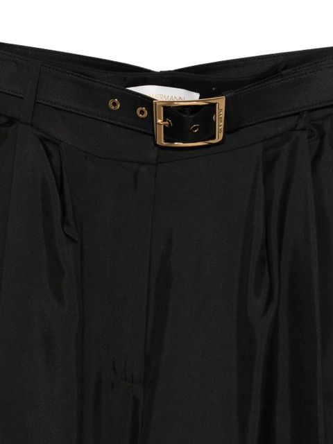 ZIMMERMANN pleated belted trousers - Black