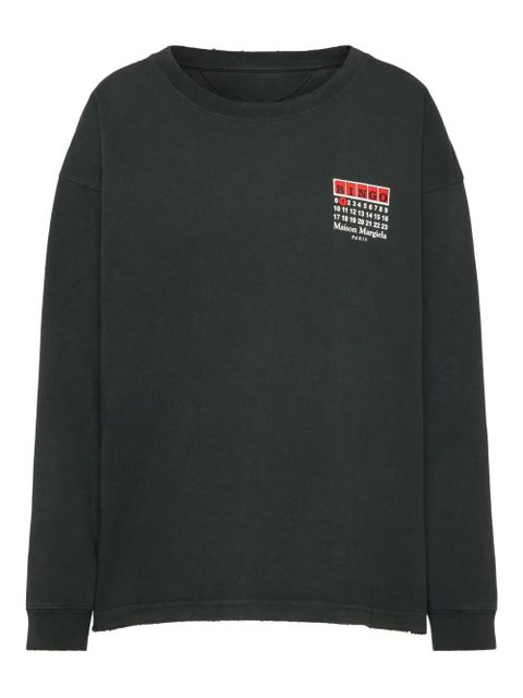 Maison Margiela bingo-print cotton sweatshirt - Black - zdjęcie produktu nr 1