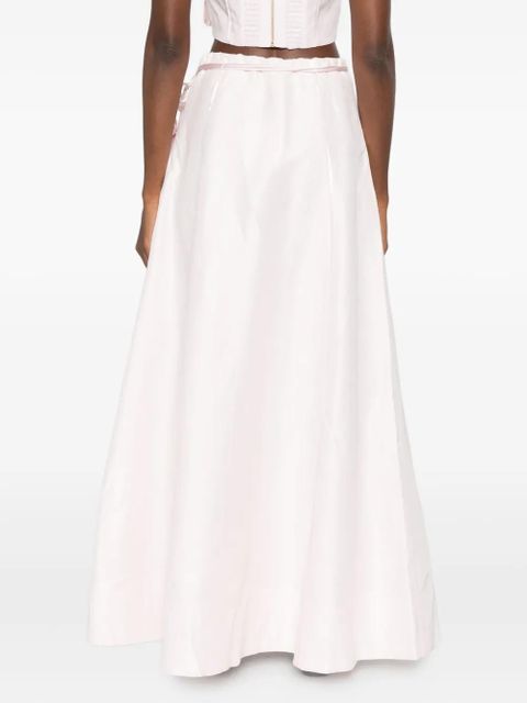 Aje floral-embellished midi skirt - Pink