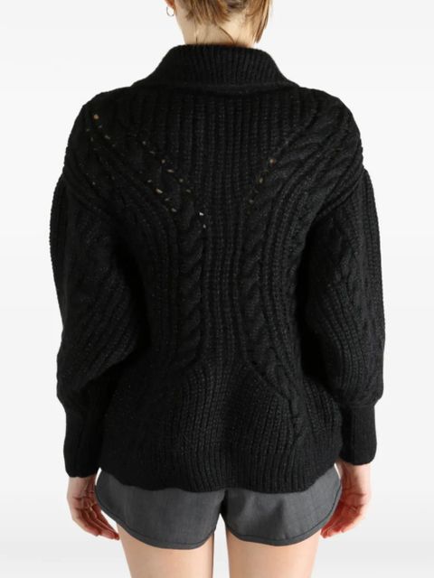 Simone Rocha chain cable-knit cardigan - Black
