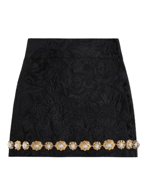 Dolce & Gabbana DNA pearl-detailing mini skirt - Black - zdjęcie produktu nr 1